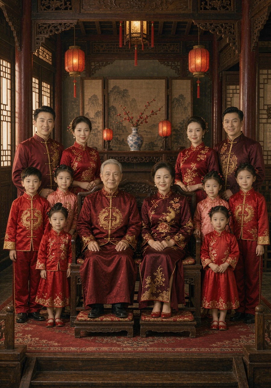 中式团圆 · 厅堂合影