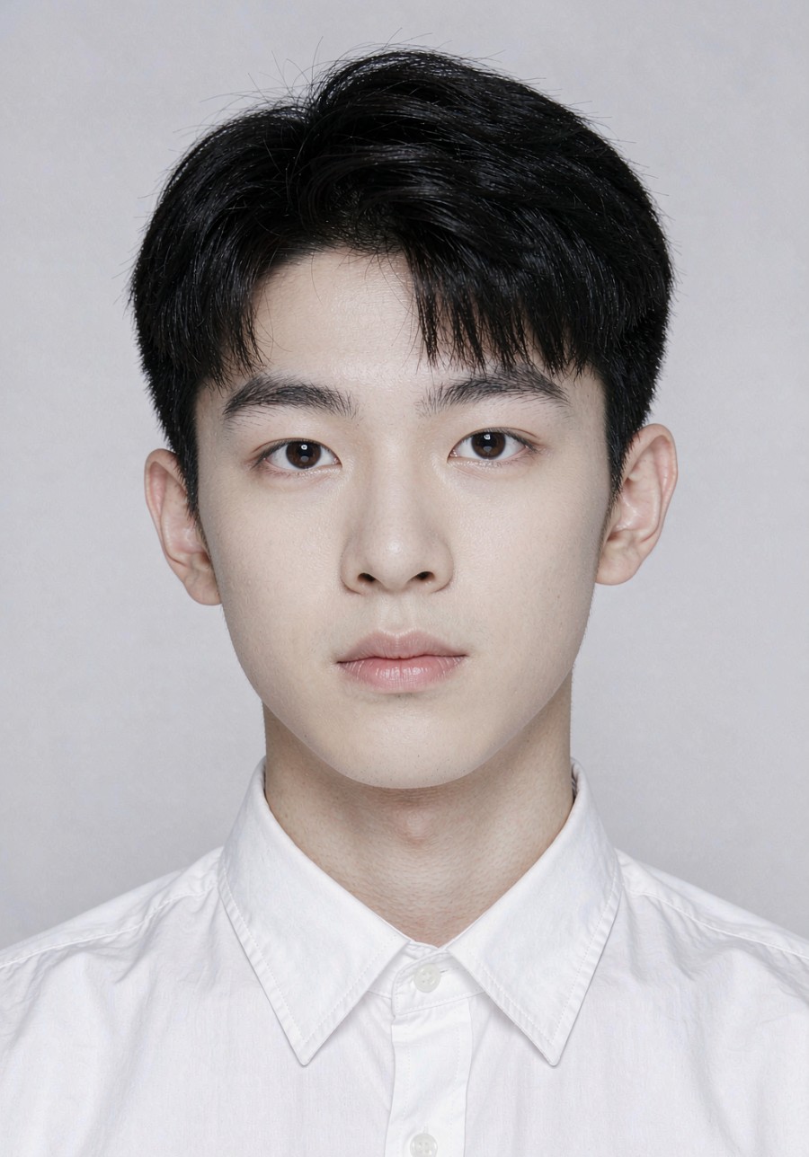 浅灰底 · 学生证件照